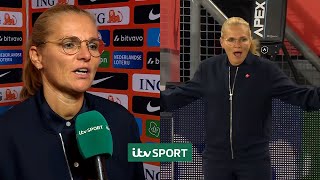 quotIt was so obviously offsidequot 😳 Sarina Wiegman and Millie Bright react to loss to the Netherlands [upl. by Aiekam]