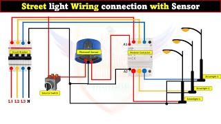 Street light Wiring connection with Sensor LearningEngineering [upl. by Bernadine613]