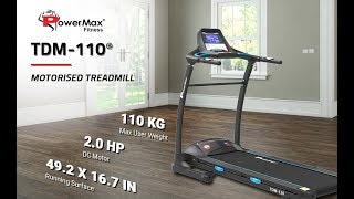 Powermax Fitness TDM110 Motorized Treadmill with 72 inch Vivid Color Display and 400m Track UI [upl. by Kerri]