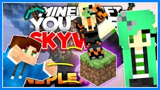 THROWING DIRT AT SALLY GREEN  YouTuber Skywars Special Mineplex  w Dirt Sheep [upl. by Nanice]