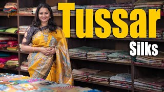 Pure Tussar Silk Sarees  Prashanti  4 Apr 2023 [upl. by Orran]