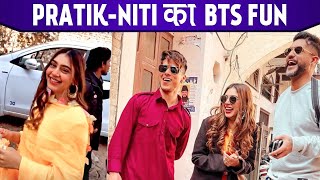 Pratik Sehajpal TEASES Niti Taylor For Her Chubby Cheeks Shares A Fun Video From The Sets [upl. by Alabaster640]