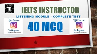 IELTS Multiple Choice Listening test  only MCQ [upl. by Herstein]