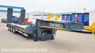 4 Axle 100 Ton Hydraulic Low Low Bed Trailer Price in Tanzania [upl. by Jaret999]