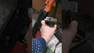 AKM47 vs AK74 airsoft 6mm bb [upl. by Ahsemrak]