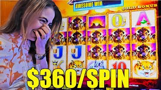 My GREATEST Night EVER on Buffalo Gold Slot Machine Up to 360Spins [upl. by Willard906]