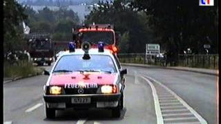 Feuerwehr Stuttgart Polizei Löschzug 5 FFVaihingen BDienst 01081990 [upl. by Furiya]