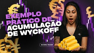 EXEMPLO PRÁTICO DE ACUMULAÇÃO DE WYCKOFF  AVANÇADO  XAU  FOREX [upl. by Ojiram]