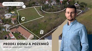 VIDEOPROHLÍDKA  Prodej pozemků a starého domu  Seník 24  Jankovice Přelouč  Petr Tichý [upl. by Ly]