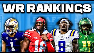 2024 NFL Draft WR Rankings  A Once In A Lifetime Class [upl. by Lebaron]