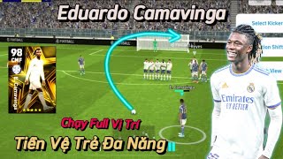 REVIEW ECAMAVINGA  TIỀN VỆ TRẺ GIÀU NĂNG LƯỢNG TRÊN SÂN VÀ XỬ LÝ CỰC KHÉO  PES MOBILE [upl. by Uol]