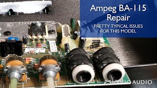 Ampeg BA115 Repair  Pretty Typical Issues for this Model [upl. by Atsirhc]