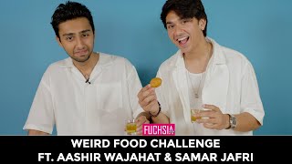 Aashir Wajahat amp Samar Jafri  Weird Food Challenge  Na Baligh Afraad  FUCHSIA [upl. by Otsirave491]