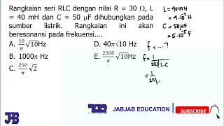 Rangkaian seri RLC dengan nilai R  30  L  40 mH dan C  50 F dihubungkan pada sumber listrik [upl. by Judah]