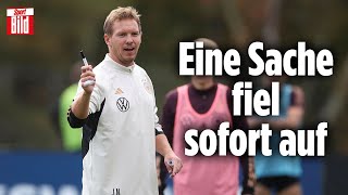 Nationalmannschaft So lief Nagelsmanns erstes DFBTraining [upl. by Enaid181]