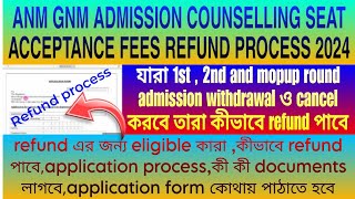 Anm gnm admission counselling2024seat acceptance fees refund processeligibilityapplication process [upl. by Beaulieu]