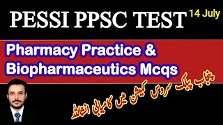 Mcqs Biopharmaceutics amp Pharmacy Practice Pessi Test  Ppsc Past Papers [upl. by Mella]