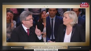 Mélenchon et Le Pen polémiquent sur le voile [upl. by Berliner792]