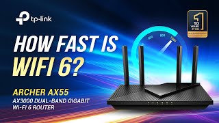 TPLink Archer AX55  AX3000 WiFi 6 Router 1Gbps Internet Speed Test [upl. by Trista340]