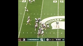 Michigan State WR Germie Bernard TD vs Western Michigan  Big Ten Football [upl. by Cirillo685]