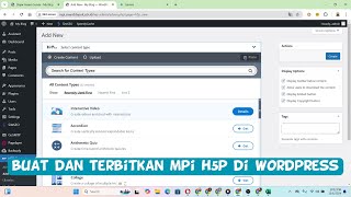 CARA MEMBUAT DAN MEMPUBLIKASIKAN MPI H5P DI BLOG WORDPRESS [upl. by Rior]