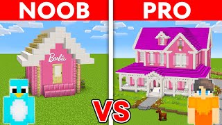 NOOB vs PRO MODERN BARBIE GIRL HOUSE Build Challenge in Minecraft [upl. by Atiuqnahs459]