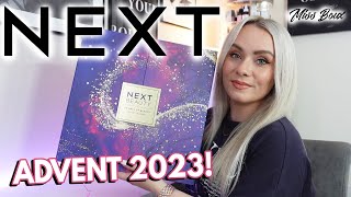 NEXT BEAUTY ADVENT CALENDAR 2023 UNBOXING  £95 WORTH £355 ✨ MISS BOUX [upl. by Lairret964]