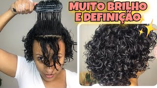 COMO FAZER FITAGEM COM ESCOVA EM CABELO CACHEADO CURTO [upl. by Wolram]