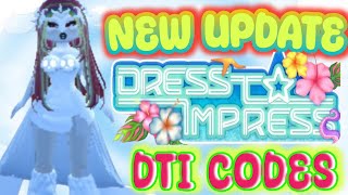 NEW UPDATE DTI NEW FREE CODES IMPRESS DRESS ROBLOX FASHION [upl. by Asiole]