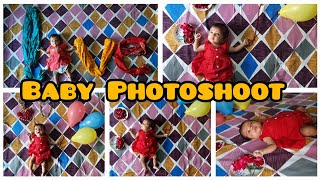 I have done my three month Baby photoshoot at home babyphotoshoot [upl. by Ibby]