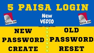 5paisa login program 5paisa me login kaise kare 5paisa password reset [upl. by Maffa238]