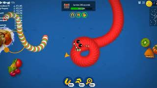 🐍WORMSZONEIO  GIANT SLITHER SNAKE TOP 01  Epic Worms Zone Best Gameplay  SnakeIo 001 Viral [upl. by Benedix]