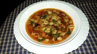 Supe me Makarona e Mish Pule  pasta soup with chicken [upl. by Airdnaxila250]