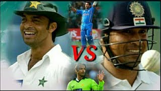 Shoaib Akhtar vs Sachin Tendulkar all 8 dismissals [upl. by Oiratno]