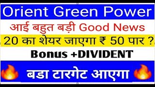 Orient Green Power Share Latest news  orient green power Share News Today Orient Green Power Share [upl. by Gabor]