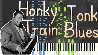 Meade Lux Lewis  Honky Tonk Train Blues 1937 Boogie Woogie Piano Synthesia [upl. by Memberg]