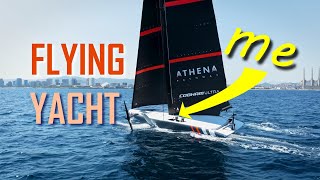 Can an Amateur Sailor Fly a Foiling Americas Cup Yacht [upl. by Khalin]