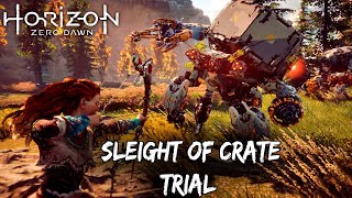 Horizon Zero Dawn Sleight Of Crate Trial  Hunting Challenge Guide [upl. by Ennirok]