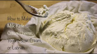 How To Make Milk Kefir Cream Cheese Yogurt Sour Cream or Labneh [upl. by Gavra]