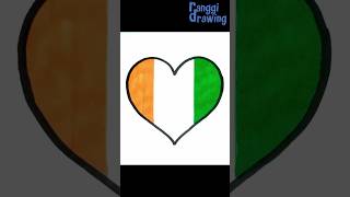 Drawing Ivory Coast Love Flag [upl. by Domingo]