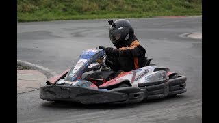 Rozemarijn karting in Sodi RT8 International rental kart with Honda GX 390cc  KCL Lelystad 301218 [upl. by Collimore]