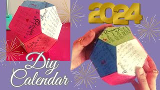 Diy Calendar 2024How to make a desk calendar Diy Paper craft for school project [upl. by Notsla479]