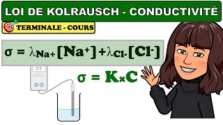 Conductivité dune solution  loi de Kolrausch  CHIMIE  TERMINALE [upl. by Napas]