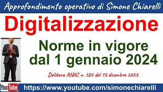 Digitalizzazione  Delibera ANAC n 582 del 13 dicembre 2023  in vigore dal 2024 22122023 [upl. by Nakah]