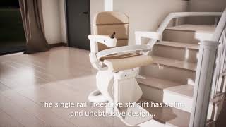 Handicare Freecurve  How to use the stairlift UK  international version [upl. by Suoicerp]