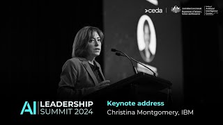 Keynote address Christina Montgomery  AI Leadership Summit 2024 [upl. by Melborn40]