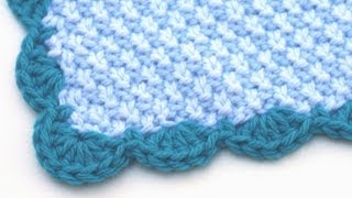 Crochet for Knitters  Scalloped Edge [upl. by Takakura]