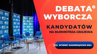 Wybory samorządowe 2024 Debata wyborcza kandydatów na burmistrza Grajewa [upl. by Suiluj]