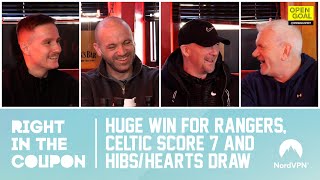 HUGE WIN FOR RANGERS CELTIC SCORE 7 amp HIBSHEARTS DRAW  Right In The Coupon [upl. by Zelazny]