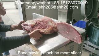 Automatic bone sawing machine frozen meat slicing machine meat cutter meat slicer [upl. by Yentroc]